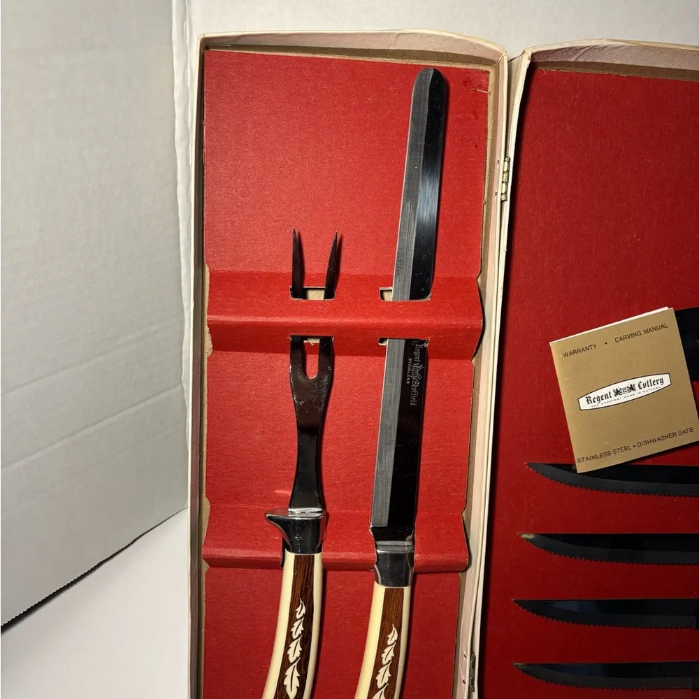 Sheffield English 19-Piece Stainless Steel Cutlery Set Carving Hostess Serving